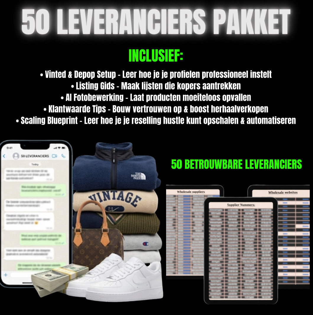 50 LEVERANCIER PAKKET/BLUEPRINT